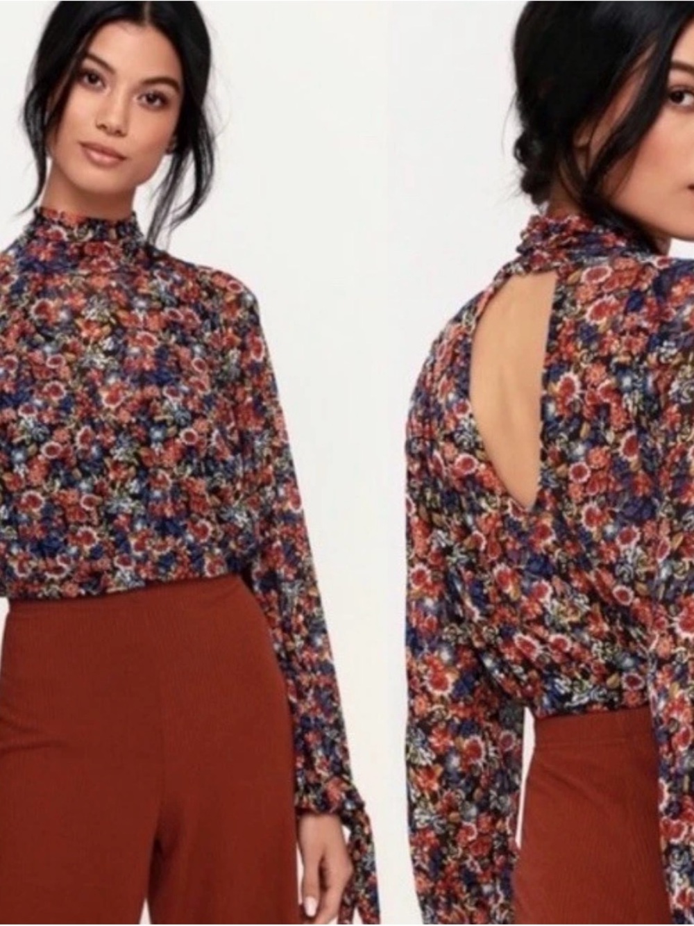Free People All Dolled Up Mess Mock Neck
